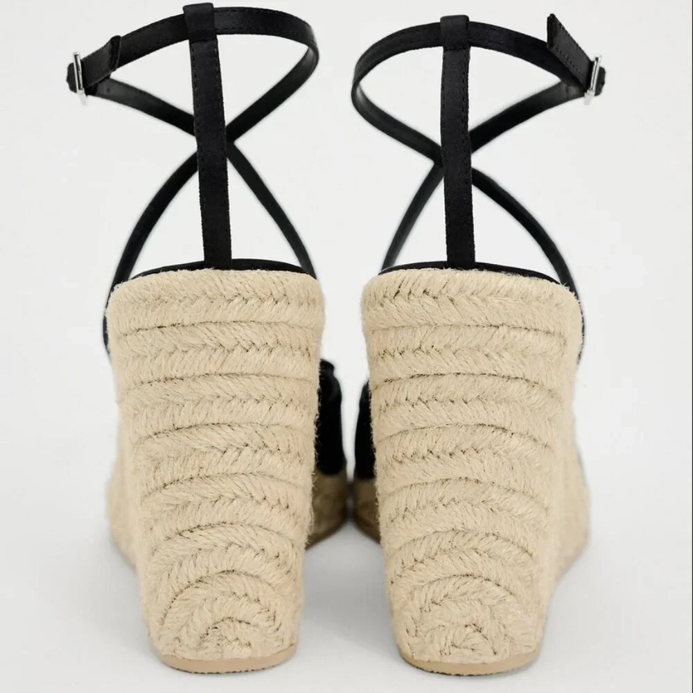 Zara Satin Wedge Shoe